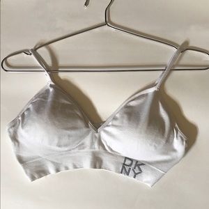 DKNY, White Bra with Adjustable Straps, Size L